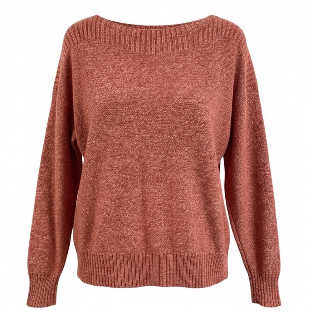 Time and Tru Women's Terracotta Boat Neck Sweater